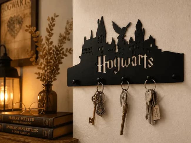 Porta-chaves Hogwarts Inspirado Harry Potter